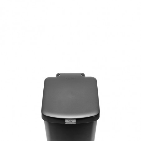 Coș cu pedală Brabantia StepUp 1008482, 25 L, Materiale ecologice, Deschidere mare, Gri închis