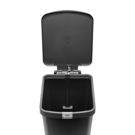 Coș cu pedală Brabantia StepUp 1008482, 25 L, Materiale ecologice, Deschidere mare, Gri închis
