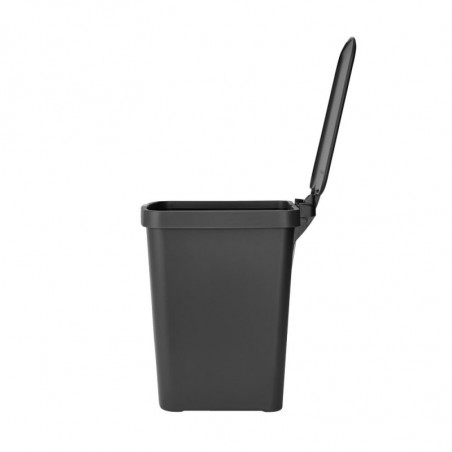Coș cu pedală Brabantia StepUp 1008482, 25 L, Materiale ecologice, Deschidere mare, Gri închis