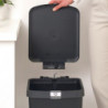 Coș cu pedală Brabantia StepUp 1008482, 25 L, Materiale ecologice, Deschidere mare, Gri închis