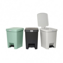 Coș cu pedală Brabantia StepUp 1008482, 25 L, Materiale ecologice, Deschidere mare, Gri închis
