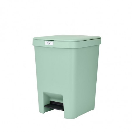 Coș cu pedală Brabantia StepUp 1008484, 25 L, Materiale ecologice, Deschidere mare, Verde deschis