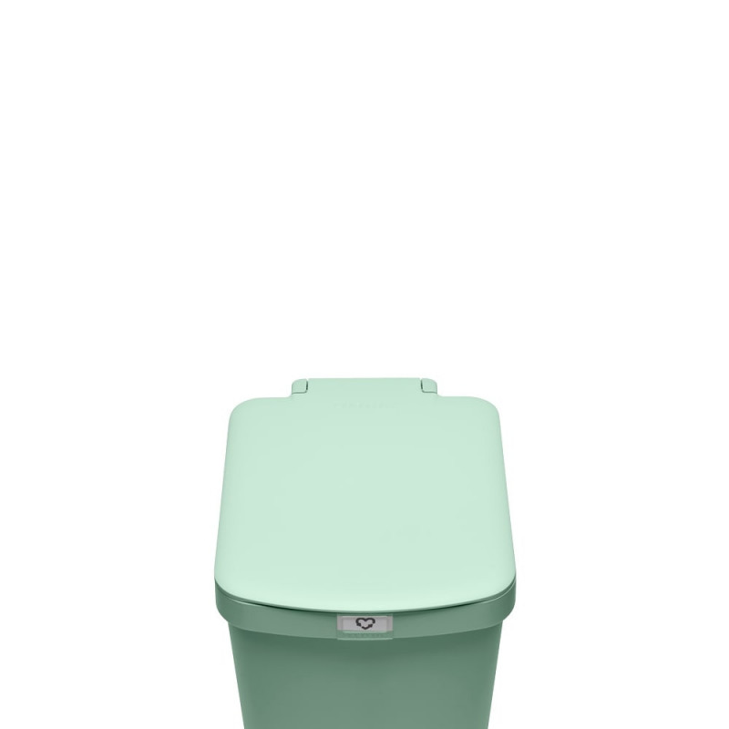 Coș cu pedală Brabantia StepUp 1008484, 25 L, Materiale ecologice, Deschidere mare, Verde deschis