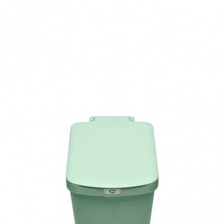 Coș cu pedală Brabantia StepUp 1008484, 25 L, Materiale ecologice, Deschidere mare, Verde deschis