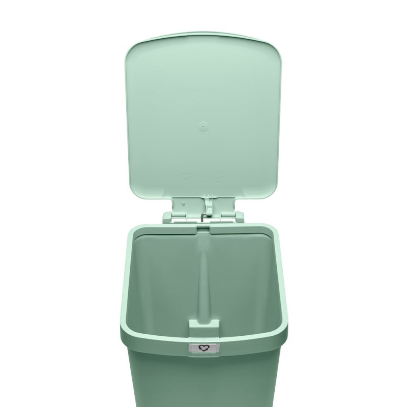 Coș cu pedală Brabantia StepUp 1008484, 25 L, Materiale ecologice, Deschidere mare, Verde deschis