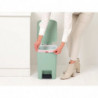 Coș cu pedală Brabantia StepUp 1008484, 25 L, Materiale ecologice, Deschidere mare, Verde deschis