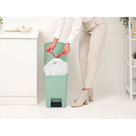 Coș cu pedală Brabantia StepUp 1008484, 25 L, Materiale ecologice, Deschidere mare, Verde deschis