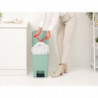 Coș cu pedală Brabantia StepUp 1008484, 25 L, Materiale ecologice, Deschidere mare, Verde deschis