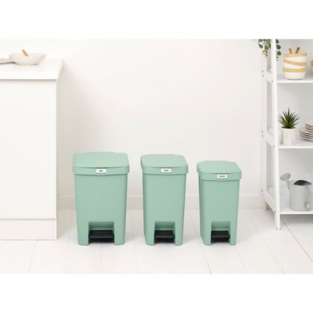 Coș cu pedală Brabantia StepUp 1008484, 25 L, Materiale ecologice, Deschidere mare, Verde deschis
