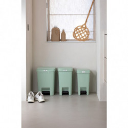 Coș cu pedală Brabantia StepUp 1008484, 25 L, Materiale ecologice, Deschidere mare, Verde deschis
