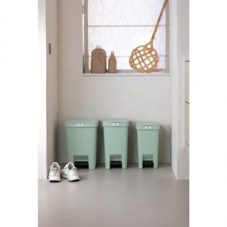 Coș cu pedală Brabantia StepUp 1008484, 25 L, Materiale ecologice, Deschidere mare, Verde deschis