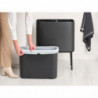 Coș Brabantia Bo Touch 1008854, 36 L, Deschidere lină și silențioasă, Deschidere mare, Gri închis