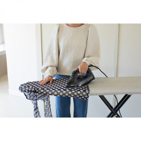 Masă de călcat Brabantia B 1008893, 124x38 cm, 7 poziții de reglare, Suport mare pentru fier, Gri deschis