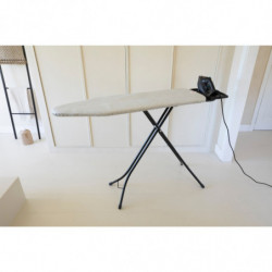 Masă de călcat Brabantia B 1008893, 124x38 cm, 7 poziții de reglare, Suport mare pentru fier, Gri deschis