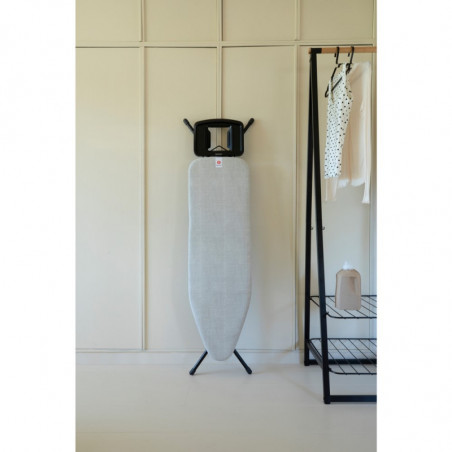 Masă de călcat Brabantia B 1008893, 124x38 cm, 7 poziții de reglare, Suport mare pentru fier, Gri deschis