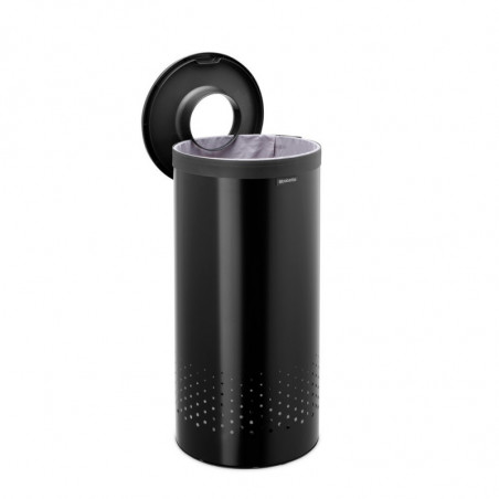 Cos de rufe Brabantia 1008916, 35 L, Capac din plastic, Umplere fara deschidere, Gauri aerisire, Negru