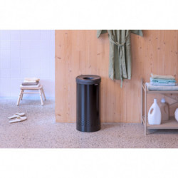 Cos de rufe Brabantia 1008916, 35 L, Capac din plastic, Umplere fara deschidere, Gauri aerisire, Negru
