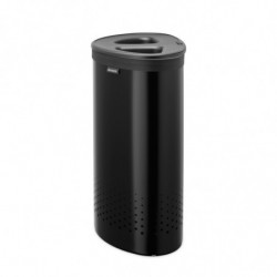 Cos de rufe Brabantia Selector 1008917, 55 L, 2 compartimente, Orificii aerisire, Umplere fara deschidere, Negru