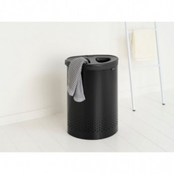 Cos de rufe Brabantia Selector 1008917, 55 L, 2 compartimente, Orificii aerisire, Umplere fara deschidere, Negru