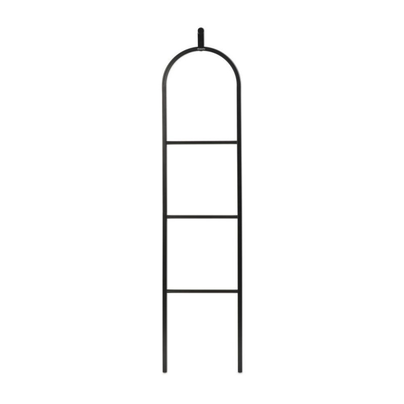 Suport multifuncțional pentru haine Brabantia Linn 1008927, 3 rafturi, Parte ovală pentru agățat o jachetă, Rezistent la coroziune, Negru