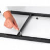 Suport multifuncțional pentru haine Brabantia Linn 1008927, 3 rafturi, Parte ovală pentru agățat o jachetă, Rezistent la coroziune, Negru