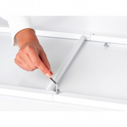 Suport multifuncțional pentru haine Brabantia Linn 1008928, 3 rafturi, Parte ovală pentru agățat o jachetă, Rezistent la coroziune, Alb