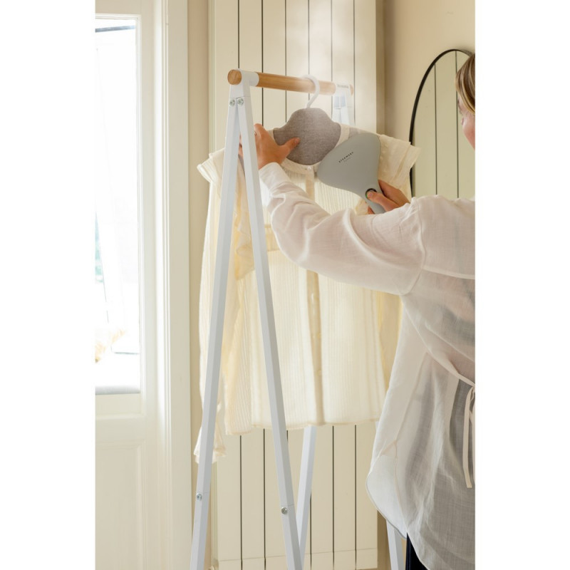 Umeras pentru calcare cu aburi pe verticala Brabantia Linn 1008932, Carlig pivotant 360°, Gri