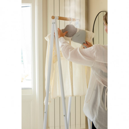 Umeras pentru calcare cu aburi pe verticala Brabantia Linn 1008932, Carlig pivotant 360°, Gri