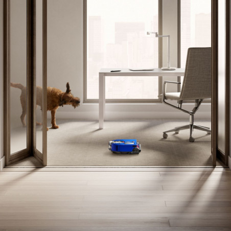 Aspirator Dyson RB03 360 Vis Nav Bl/Ni, Autonomie pana la 65 min, SMART, 26 senzori, Navigație vizuala 360°, Control vocal, Albastru/Gri