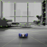 Aspirator Dyson RB03 360 Vis Nav Bl/Ni, Autonomie pana la 65 min, SMART, 26 senzori, Navigație vizuala 360°, Control vocal, Albastru/Gri