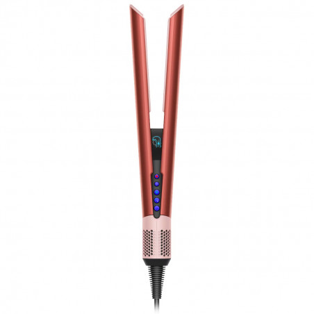 Placa pentru par cu flux de aer Dyson HT01 Airstrait StrBz/BhPk 560844-01, 1600W, Max 140°C, Ionizare, 6 trepte temperatura, Afisaj LCD, Rosu/Bronz