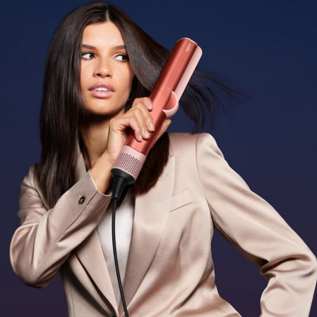 Placa pentru par cu flux de aer Dyson HT01 Airstrait StrBz/BhPk 560844-01, 1600W, Max 140°C, Ionizare, 6 trepte temperatura, Afisaj LCD, Rosu/Bronz