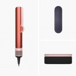 Placa pentru par cu flux de aer Dyson HT01 Airstrait StrBz/BhPk 560844-01, 1600W, Max 140°C, Ionizare, 6 trepte temperatura, Afisaj LCD, Rosu/Bronz