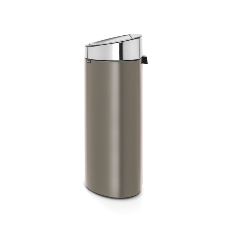 Cos de gunoi Brabantia Touch Bin New 650529, 40 L, Inchidere silentioasa si lina, Spate plat, Gri/Inox