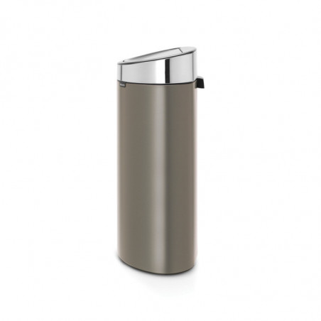 Cos de gunoi Brabantia Touch Bin New 650529, 40 L, Inchidere silentioasa si lina, Spate plat, Gri/Inox
