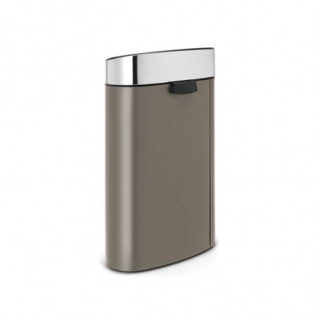 Cos de gunoi Brabantia Touch Bin New 650529, 40 L, Inchidere silentioasa si lina, Spate plat, Gri/Inox