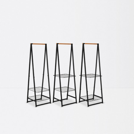 Suport multifunctional pentru haine Brabantia Linn 1000814, Otel, Negru