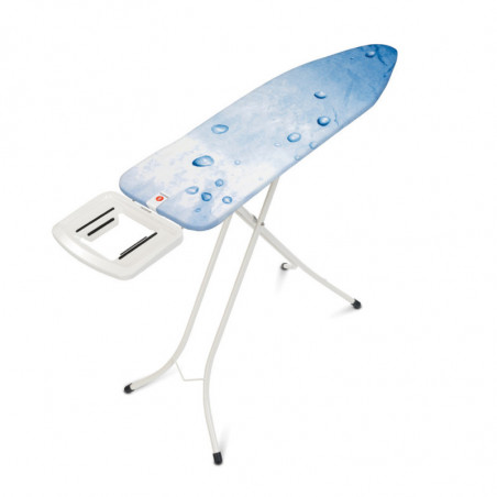 Masa de calcat Brabantia B 1003343, 124x38 cm, 7 pozitii de reglare, Suport fier de calcat, Alb/Albastru