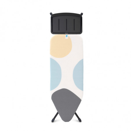 Masa de calcat Brabantia C 1003374, 124x45 cm, 7 pozitii de reglare, Suport generator de abur, Alb/Gri