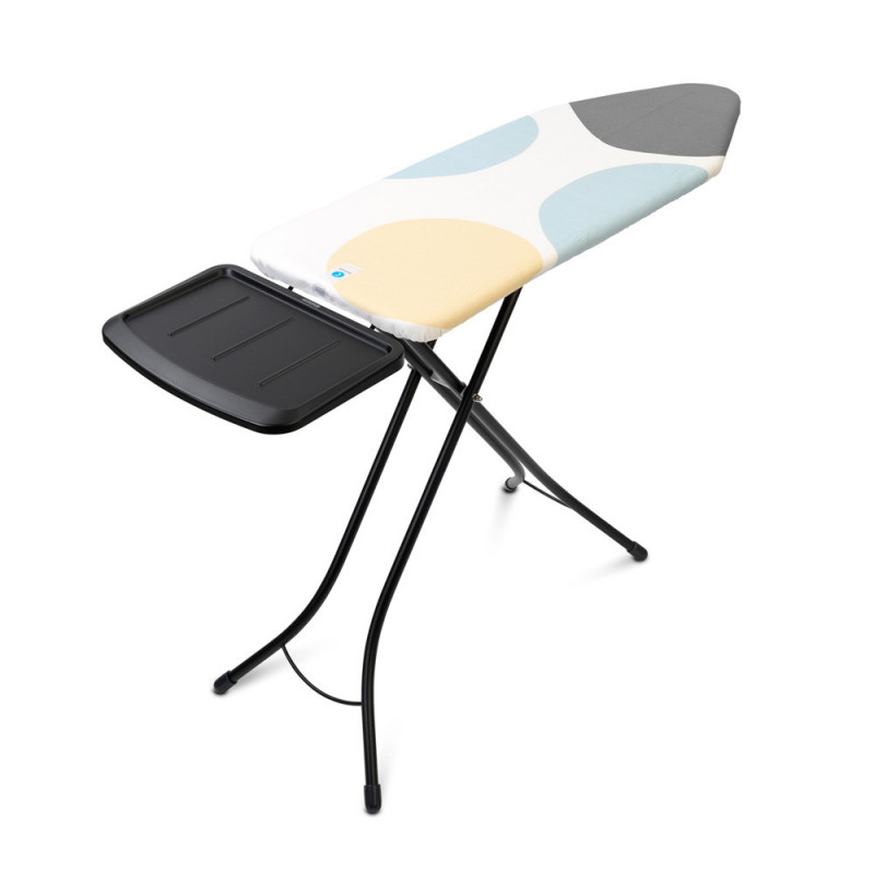 Masa de calcat Brabantia C 1003374, 124x45 cm, 7 pozitii de reglare, Suport generator de abur, Alb/Gri