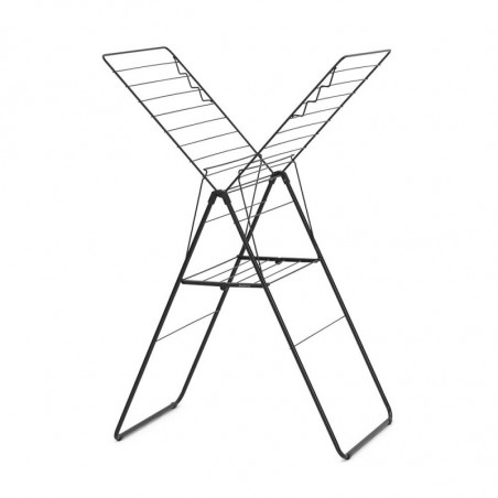 Brabantia Hangon Uscător de rufe 1004165, 20 m, 6 umerașe, Reglabil, Încuietoare pentru copii, Negru/mat