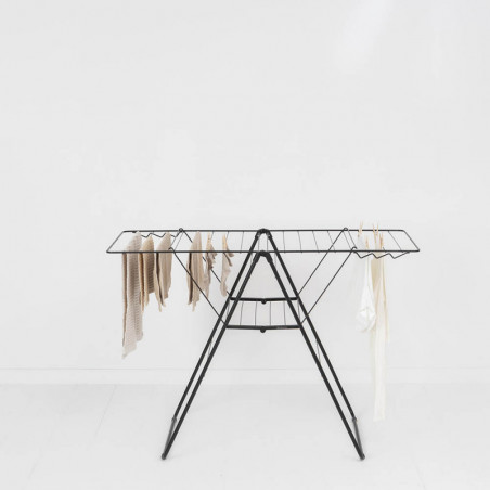 Brabantia Hangon Uscător de rufe 1004165, 20 m, 6 umerașe, Reglabil, Încuietoare pentru copii, Negru/mat