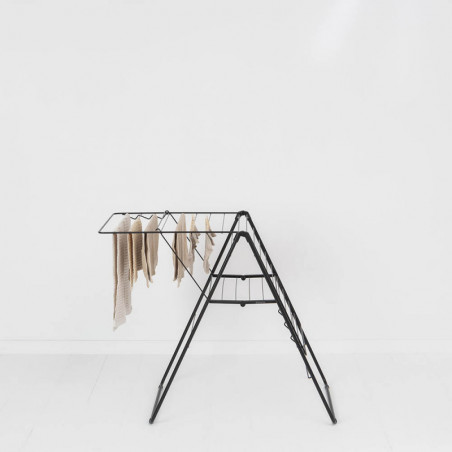 Brabantia Hangon Uscător de rufe 1004165, 20 m, 6 umerașe, Reglabil, Încuietoare pentru copii, Negru/mat