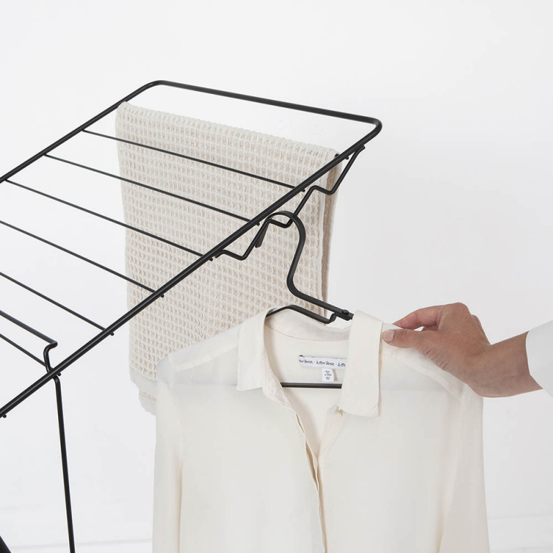 Brabantia Hangon Uscător de rufe 1004165, 20 m, 6 umerașe, Reglabil, Încuietoare pentru copii, Negru/mat