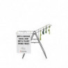 Brabantia Hangon Uscător de rufe 1004165, 20 m, 6 umerașe, Reglabil, Încuietoare pentru copii, Negru/mat