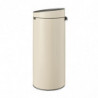 Cos de gunoi Brabantia Touch Bin New 1005544, 30 L, Golire silentioasa si lina, Bej