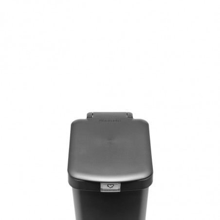 Coș cu pedală Brabantia StepUp 1008479, 16 L, Materiale ecologice, Deschidere mare, Gri închis