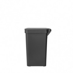 Coș cu pedală Brabantia StepUp 1008479, 16 L, Materiale ecologice, Deschidere mare, Gri închis