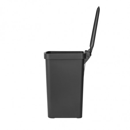 Coș cu pedală Brabantia StepUp 1008479, 16 L, Materiale ecologice, Deschidere mare, Gri închis