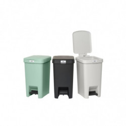 Coș cu pedală Brabantia StepUp 1008479, 16 L, Materiale ecologice, Deschidere mare, Gri închis